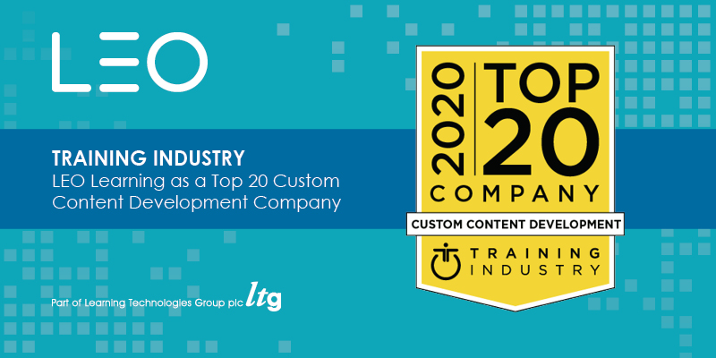 LEO Learning has been recognized as a top custom content development company for its work with global organizations across multiple sectors