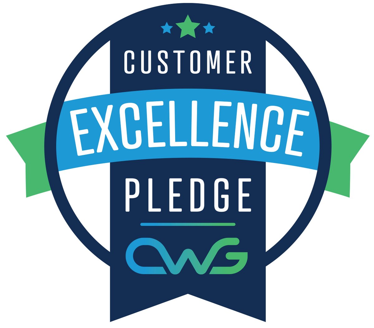 El logo de excelencia del cliente