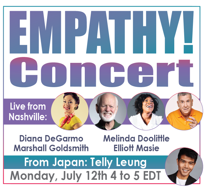 Empathy Concert Monday, July 12th from 4 pm to 5 pm EDT